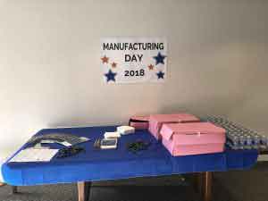 Welcome Table and Sign: Manufacturing Day 2018