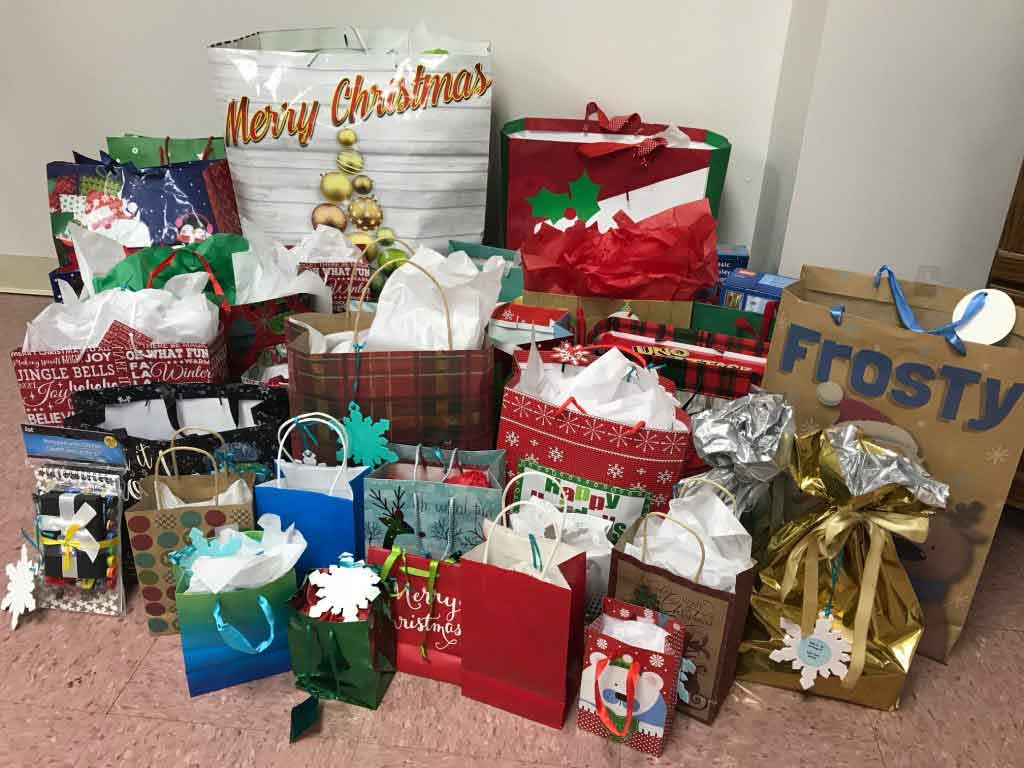 Gifts donated to the Elmcrest Children's Center from China Gear Motions employees in 2018