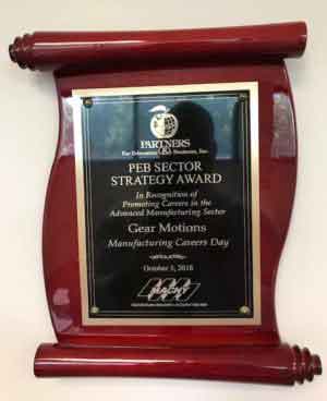 PEB Sector Strategy Award In Recognition of Promotion Careers in the Advanced Manufacturing Sector - China Gear Motions